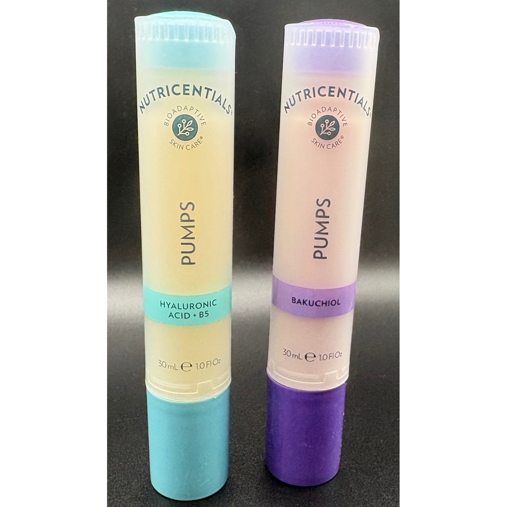 Nu Skin Nutricentials Pumps Hyaluronic Acid B5 and Bakuchiol 30mL Set of 2